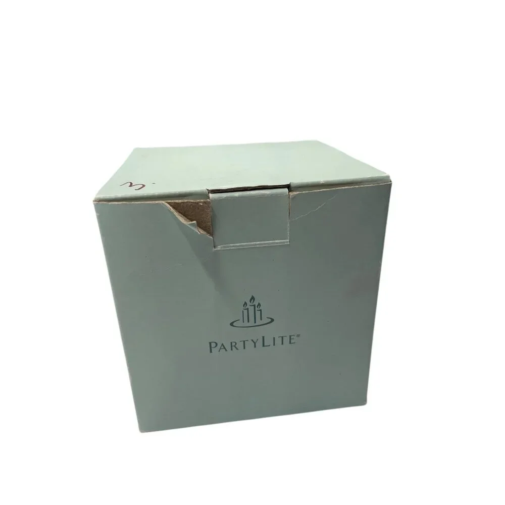 Partylite Sakura Votive Holder Frosted‎ Glass Floral Design